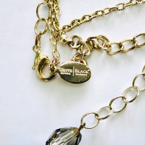 White House/Black Market Necklace Gold-Tone, Red, Black, & Clear - Picture 8 of 8